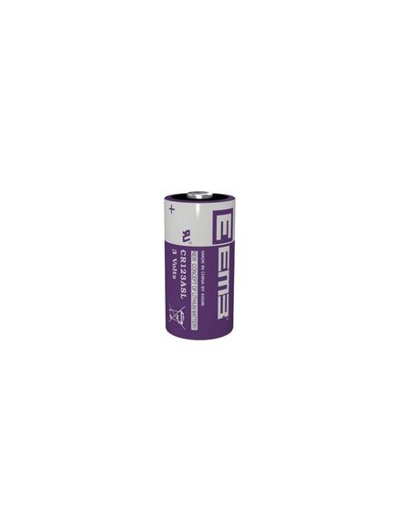 CR123ASL, li, mno2 батарея типоразмера 123a, 3в, 1.3ач, стандартная форма, -20...60 °c