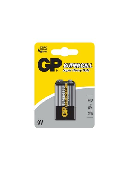 Батарея КРОНА GP supercell, элемент питания солевой, типоразмер 6f22