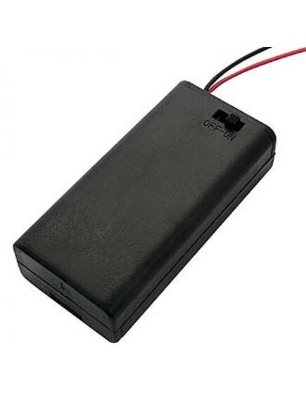 BH638, батарейный отсек для двух батарей типа аа 2х1, закрытый с выключателем