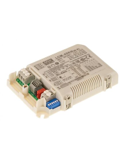 LCM-40KN, ac-dc, 42вт, стабилизатор тока, вход 180…295в ac, 47…63гц /254…417в dc, выход 350…1050мa/2…100в, ккм, изоляция 3750в ac, в кожухе 123.5х81.5х23мм, -30…+60°с, knx