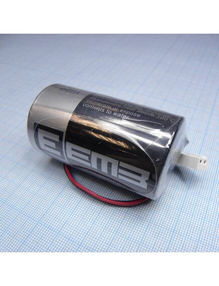 ER34615-LD/ 3.6V, li, socl2 батарея типоразмера d, 3.6в, 19ач, разъем с проводами приварены к выводам, -55...85 °c