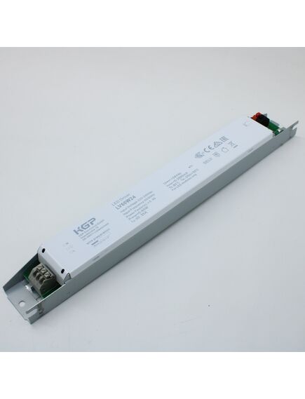 LV60W24, ac-dc, 60вт, ip20, вход 176…264в ac/170-275vdc, выход 24в/2,5а, ккм (pf?0.95), изоляция 1кв, пластиковый корпус 250*31*21mm, -25…+50°с