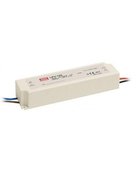 LPV-100-24, ac-dc, 100.8вт, ip67, вход 90…264в ac, 47…63гц /120…370в dc выход 24в/4.2a, изоляция 3000в ac, в кожухе 190х52х37мм, -25…+70°с