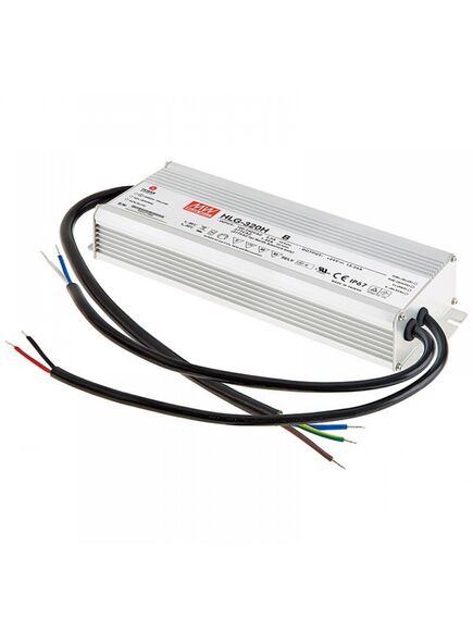 HLG-320H-42B, ac-dc, 321вт, ip67, вход 90…305в ac, 47…63гц/127…431в dc, ккм, выход 42в/7.65а, изоляция 3750в ac, в кожухе 252х90х43.8мм, -40…+70°с, димминг 3 в 1