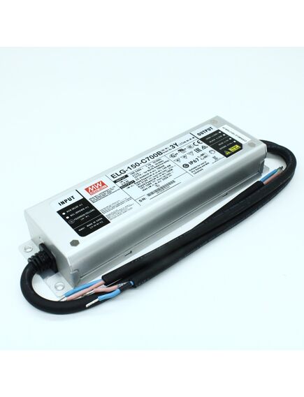 ELG-150-C700B-3Y, ac-dc, 149.8вт, ip67, вход 100…305в ac, 47…63гц/142…431в dc, ккм, выход 107…214в/700ма, димминг 3 в 1, изоляция 3750в ac, в кожухе 219х63х35.5, -40…+70°с, провод заземления