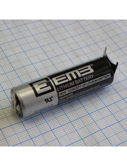 ER14505-VB 3.6V, li, socl2 батарея типоразмера aa, 3.6в, 2.4ач, приваренные выводы, -55...85 °c
