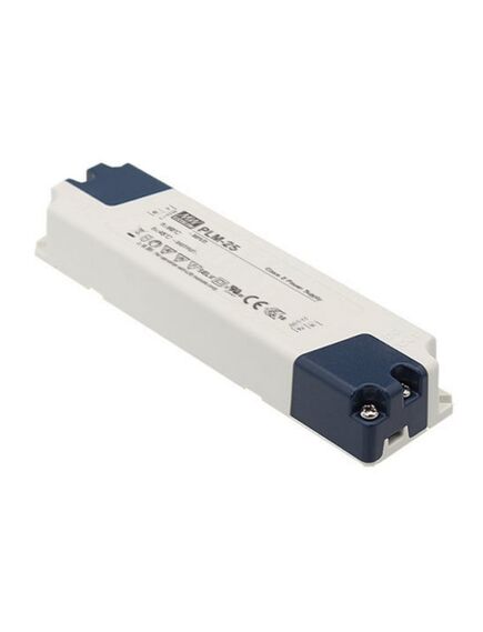 PLM-25-350, ac-dc, 25.2вт, ккм, стабилизация тока, вход 110…295в ac, 47…63гц /156…416в dc, выход 350ма/42…72в, изоляция 3750в ac, в кожухе 145х38х22мм, -30…+45°с