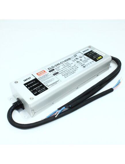 ELG-240-C1400B-3Y, ac-dc, 239.4вт, ip67, вход 100…305в ac, 47…63гц/142…431в dc, ккм, выход 86…171в/1400ма, изоляция 3750в ac, в кожухе 244х71х37.5, -40…+70°с, димминг 3 в 1, с проводом заземления