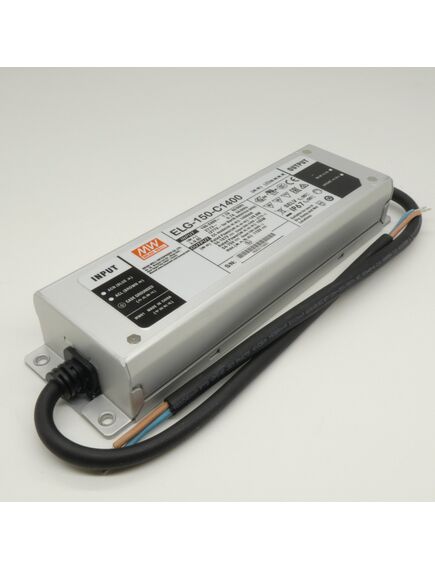 ELG-150-C1400, ac-dc, 149.8вт, ip67, вход 100…305в ac, 47…63гц/142…431в dc, ккм, выход 54…107в/1400ма, изоляция 3750в ac, в кожухе 219х63х35.5, -40…+70°с