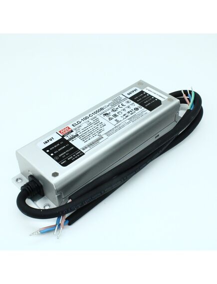 ELG-100-C1050B-3Y, ac-dc, 99.8вт, ip67, вход 100…305в ac, 47…63гц/142…431в dc, ккм, выход 48…95в/1050ма, изоляция 3750в ac, в кожухе 199х63х35.5, -40…+70°с, димминг 3 в 1, с проводом заземления