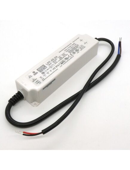 LPF-40-24, ac-dc led, 40вт, выход 14.4-24в/1.67а, стаб. тока/напр., вход 90…305в ac, 47…63гц /127…431в dc, pfc, изоляция 3750в ac, в кожухе 162.5х42.5х32мм, -40…+70°с