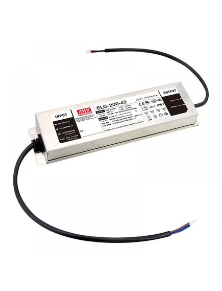 ELG-200-24DA, ac-dc, 201.6вт, ip67, вход 100…305в ac, 47…63гц/142…431в dc, ккм, выход 12...24в/8.4а, изоляция 3750в ac, в кожухе 244х71х37.5мм, -40…+85°с (корпус), dali димминг