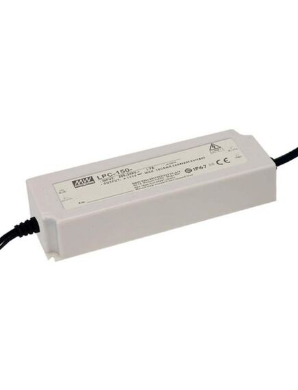 LPC-150-2100, ac-dc, 151.2вт, вход 180...305 в ac, стабилизация тока, выход 2100ма/36...72в, изоляция 3000в ac, пластик ip67 191х63х37.5мм, -25…+50°с