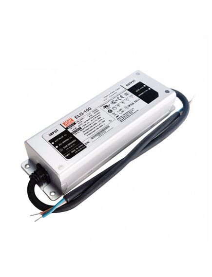ELG-100-54A, ac-dc, 96вт, ip65, вход 100…305в ac, 47…63гц/142…431в dc, ккм, выход 27...54в/1.78a, изоляция 3750в ac, в кожухе 199х63х35,5мм, -40…+70°с, рег. выхода