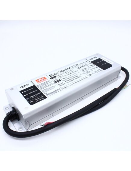 ELG-240-54A-3Y, ac-dc, 240.3вт, ip65, вход 100…305в ac, 47…63гц/142…431в dc, ккм, выход 27...54в/4.45а, изоляция 3750в ac, в кожухе 244х71х37.5мм, -40…+85°с (корпус), потенциометры, провод заземления