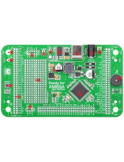 MIKROE-793, отладочная плата на базе atxmega128a1 с макетной областью