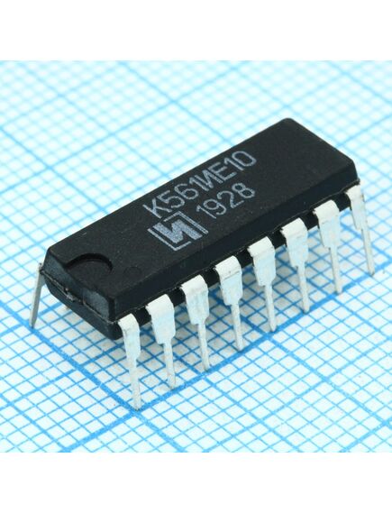 К561ИЕ10, 2 4-разрядных счетчика, dip16