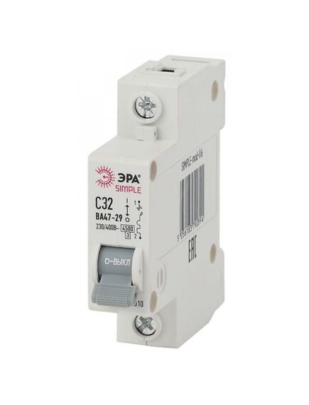 Выключатель автоматический модульный 1п C 32А 4.5кА ВА 47-29 SIMPLE-mod-06 ЭРА Б0039223