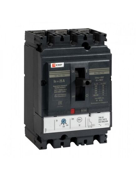 Выключатель автоматический 3п 100/25А 36кА ВА-99C Compact NS PROxima mccb99C-100-25