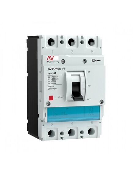 Выключатель автоматический 3п 16А 35кА AV POWER-1/3 TR AVERES mccb-13-16-TR-av