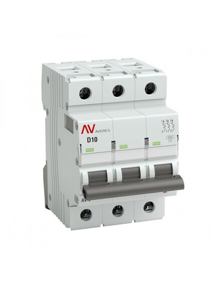 Выключатель автоматический AV-10 3P 10A (D) 10kA EKF AVERES(кр.1шт)
