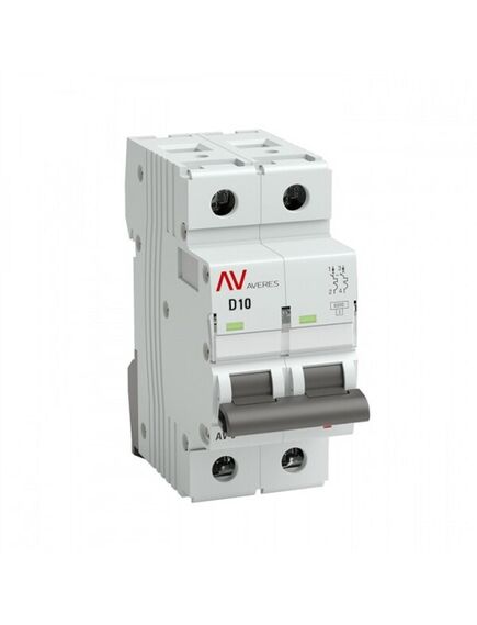 Выключатель автоматический AV-6 2P 10A (D) 6kA EKF AVERES(кр.1шт)