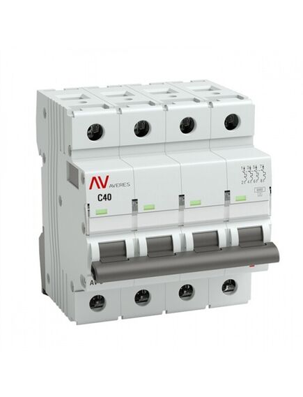 mcb6-4-40C-av Выключатель автоматический AV-6 4P 40A (C) 6kA EKF AVERES(кр.1шт)