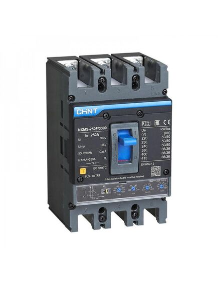 Выключатель автоматический 3п 200А 36кА NXMS-250F с электрон. расцеп. CHINT 264754