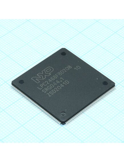 LPC2468FBD208,551, микроконтроллер nxp 16-бит/32-бит ядро arm7tdmi-s risc 512кб флэш-память электропитание 3.3в 208-pin lqfp лоток