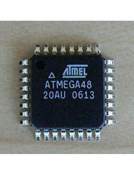 ATMEGA48-20AU, микроконтроллер avr 4k-флэш-память/512k-озу/256-эппзу+8x10 ацп, электропитание 1,8...5,5в