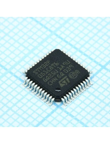STM32F051C8T6, 32бит arm cortex m0, 48мгц, 64кб flash, 8кб озу, spi/i2s, spi, 2*i2c, , 2xusart, cec, 9 таймеров, ацп 12 бит * 10 каналов, 12бит *цап, rtc, изображение 2