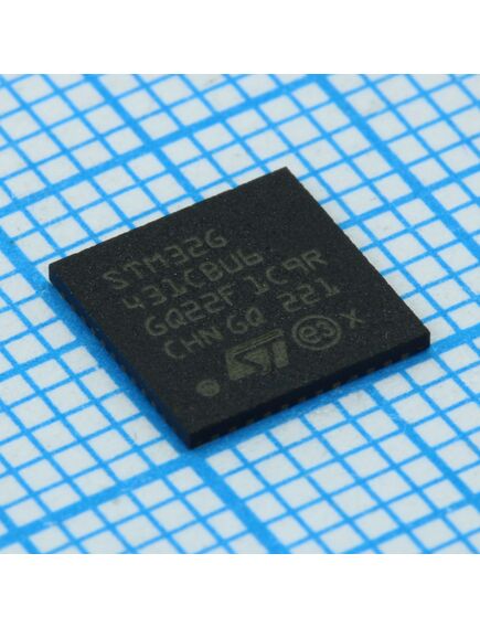 STM32G431CBU6, микроконтроллер 32-бит ядро arm cortex m4 risc 128кб флэш-память 3.3в 48-pin ufqfpn ep лоток