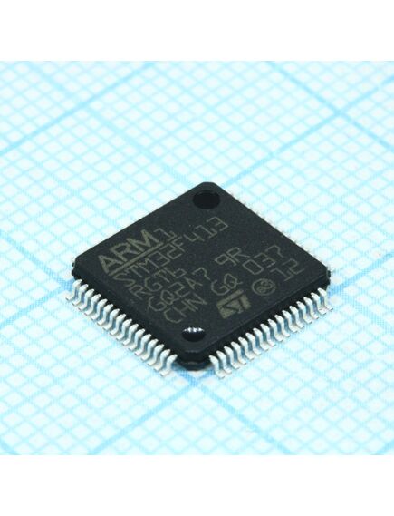 STM32F413RGT6, микроконтроллер stm32f 32-бит 1 мб флэш-память 320 кб озу 100мгц lqfp-64