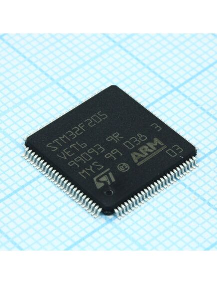 STM32F205VET6, микроконтроллер stm 32-бит ядро arm 512кб флэш-память 100lqfp, изображение 2