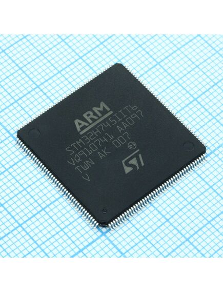 STM32H745IIT6, микроконтроллер 32-бит ядро arm cortex m7/m4 risc 2мб флэш-память 3.3в 176-pin lqfp лоток