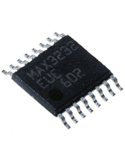 MAX3232EUE+, rs-232 трансивер 120кбит/сек uпит=+3...+5.5v 0.3ma 2dr/2re -40...+85c