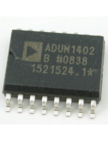 ADUM1402BRWZ, гальваническая развязка для цифровых линий 4канала, прямой/обратный канал=2/2, 10mбит/с, 50нс, 2.5кв, uп=2.7...5.5в, iп.макс=14ма, -40...+100°c