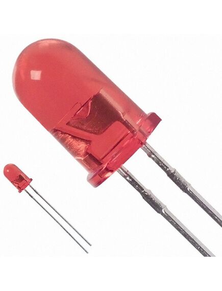 HLMP-3316-I0002, светодиод 5мм/красный/626нм/24.8-39.6мкд/прозрачный/35°
