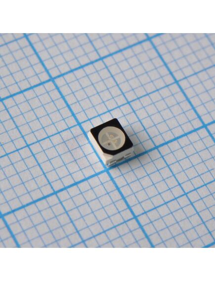 FYLS-3528RGBC, светодиод smd 3,5х2,8мм/красный/625нм/200мкд - зеленый/520нм/800мкд - синий/470нм/250мкд/прозрачный/120°