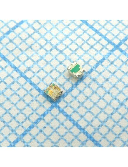 KPTB-1612SURKCGKC, светодиод smd 1,6х1,25мм/красный/630нм/70-220мкд - зеленый/570нм/18-50мкд/прозрачный/120°