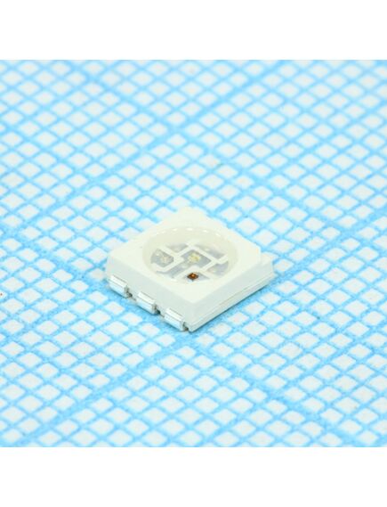 KAAF-5050RGBS-13, светодиод smd 5х5мм/красный/625нм/1000-1400мкд - зеленый/525нм/1300-2000мкд/синий/470нм/300-420мкд/прозрачный/120°/30-50ма