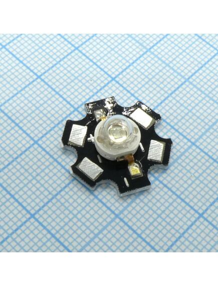 LED 3W на плате синий, 3w 20-40lm 3.4-3.8v 700ma 465nm