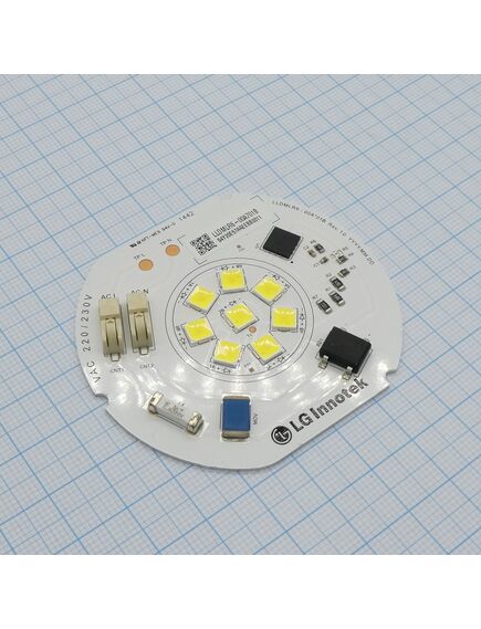 AC D/L 850lm, модуль led 9w/ 5000k/ uin=220...230v (ac)/ 850lm / cri=80/ d=65.0 x 58.0mm /120°
