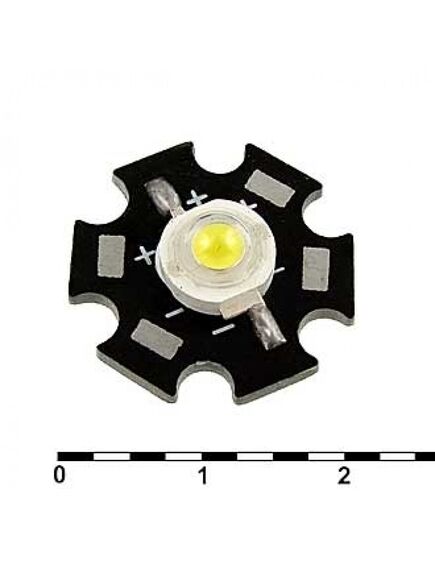 1WR 3.4V 90-100LM 6000-6500K, светодиод на плате 1w 90-100lm 3.4v 350ma 6000-6500k 140°