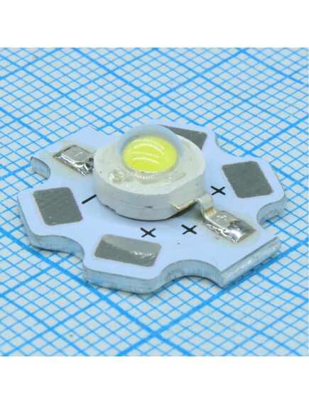 ARPL-STAR-3W-BCX45 WHITE, мощный светодиод на плате типа star, d=20 мм, h=8 мм. чип bridgelux 45 mil, прозрачная линза. цвет свечения белый (6000-6500 к). угол излучения 120-140°. световой поток 220-250 лм при if=700 ма, p=3 вт. vf=3.4-3.6 в