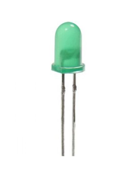 HLMP-3507-D00B2, светодиод с держателем 5мм/зеленый/569нм/4.7-7.6мкд/60°