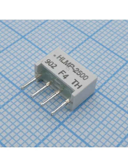 HLMP-2500, светодиодный модуль 1хledх8,89х3,81мм/зеленый/572нм/5-25мкд/белый матовый