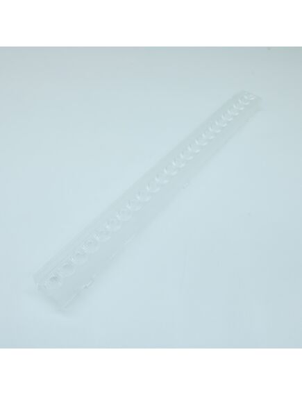 ASL280D26H24LED1560G, линейная линза для светодиодов 2835/3030, эфф=88%, ~15°x60°, 280x26mm h:13,43mm, pmma