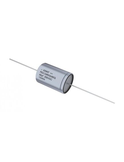 PEG124MD3100QL1, конденсатор алюминиевый электролитический 100мкф 63в -10% to 30% (13 x 29мм) аксиальные выводы 0.74ом 355ма 7800час 125°с россыпь