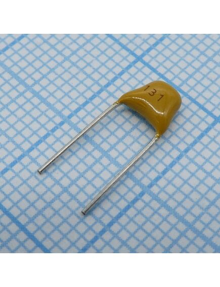 TS170R1H131J8BNB0R, конденсатор керамический многослойный 130пф 50в npo ±5% радиальный 5.08мм 125°c россыпь